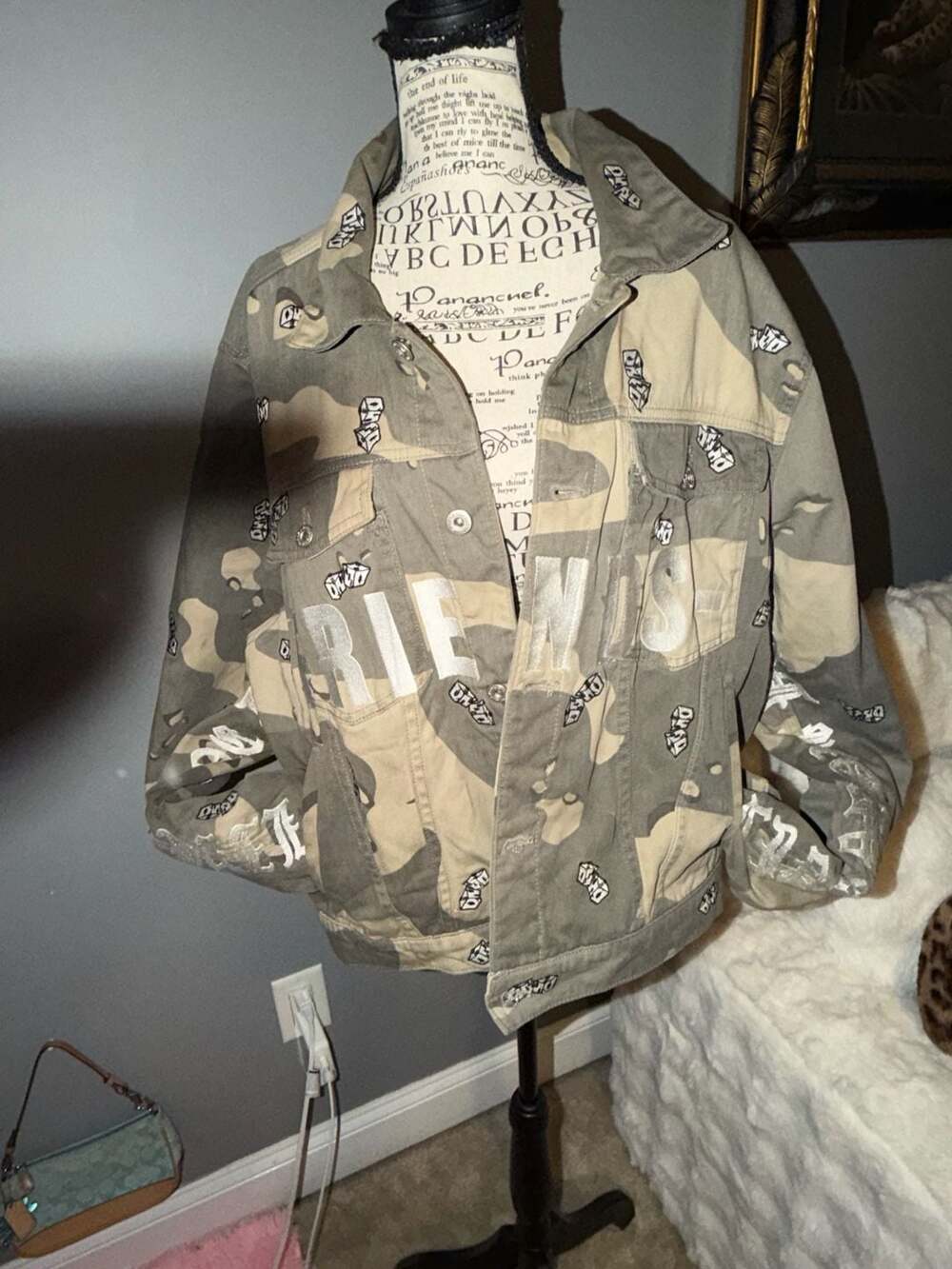 VLONE Dice Camo Denim Jacket Size XXL